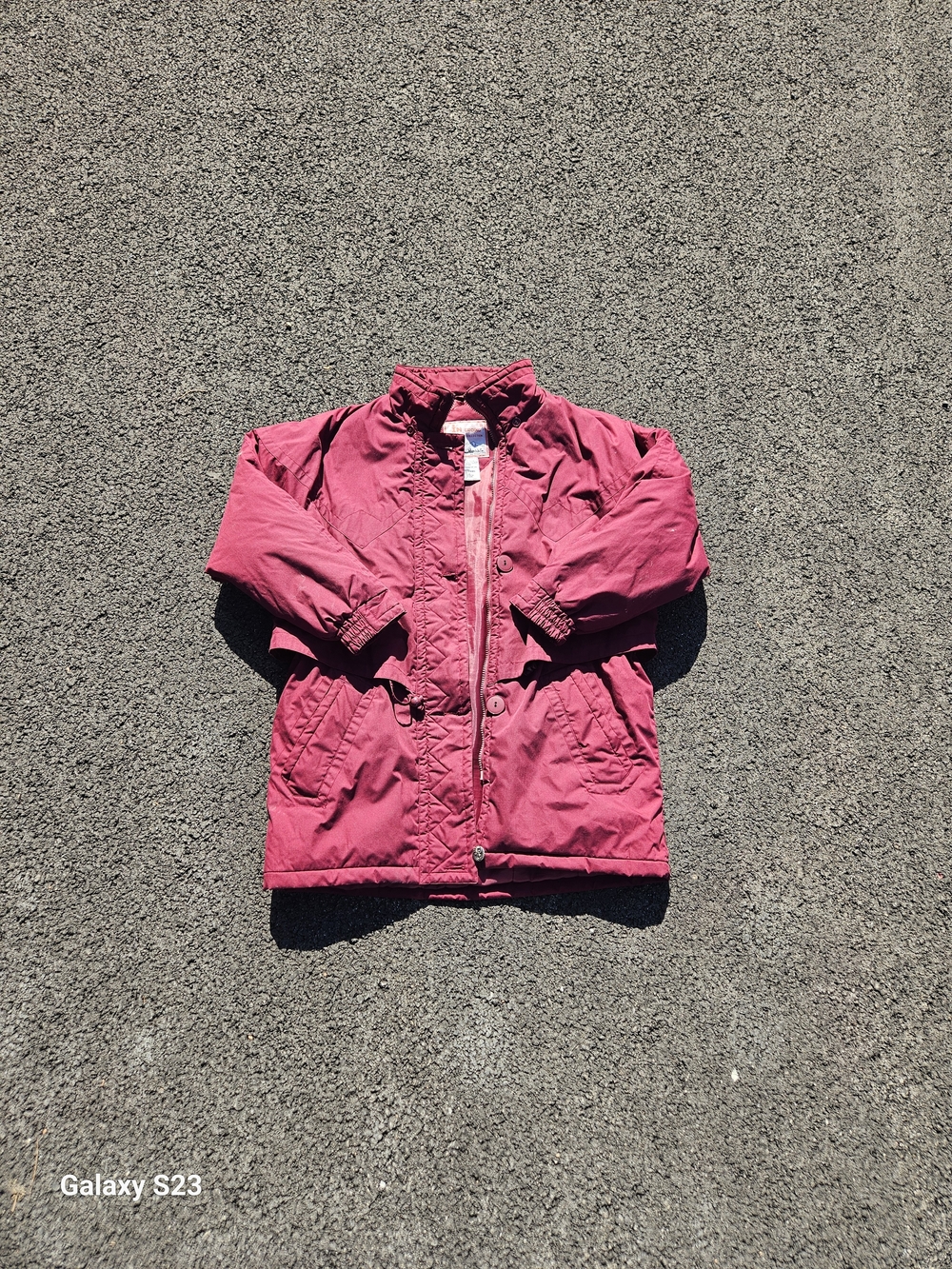 Vintage In Crowd Collection Burgundy Insulated Jacket Womens Medium Coat